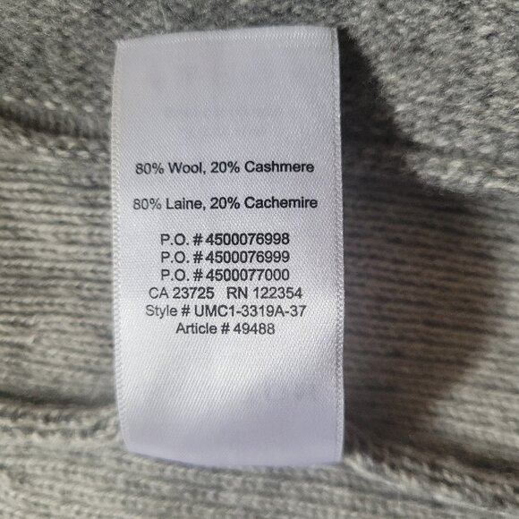 Babaton Wool Cashmere Grey Open Cardi, Sz Medium - Picture 13 of 13